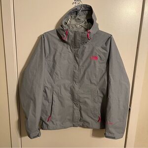 The North Face Hyvent 2.5L Windbreaker Shell Gray/Pink Women’s Size SP